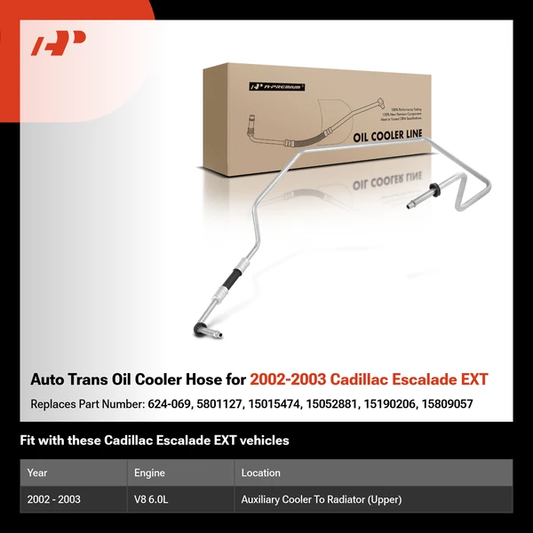 Auto Trans Oil Cooler Hose for 2002-2003 Cadillac Escalade EXT