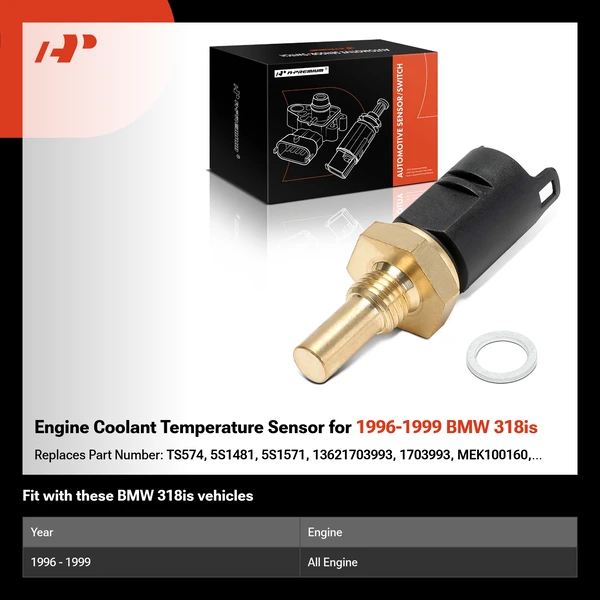 Engine Coolant Temperature Sensor for 1996-1999 BMW 318is