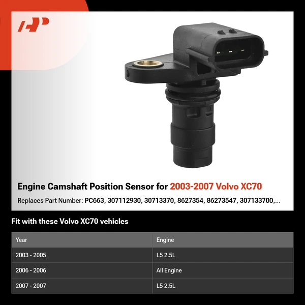 Engine Camshaft Position Sensor for 2003-2007 Volvo XC70