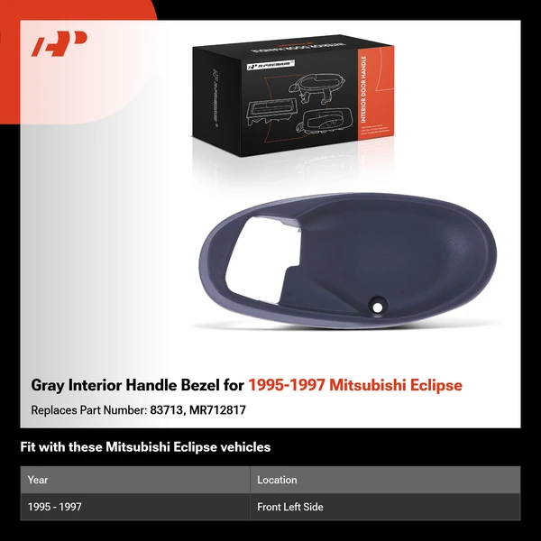 Gray Interior Handle Bezel for 1995-1997 Mitsubishi Eclipse