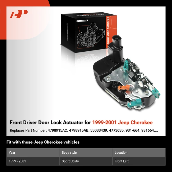 Front Driver Door Lock Actuator for 1999-2001 Jeep Cherokee