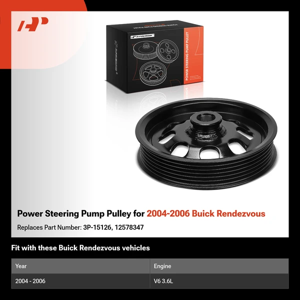 Power Steering Pump Pulley for 2004-2006 Buick Rendezvous