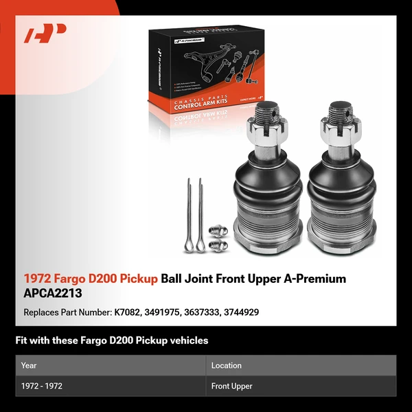 1972 Fargo D200 Pickup Ball Joint Front Upper A-Premium APCA2213