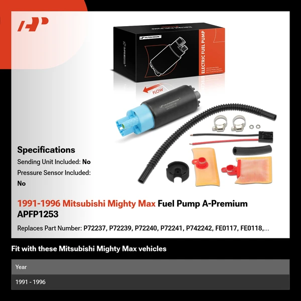1991-1996 Mitsubishi Mighty Max Fuel Pump A-Premium APFP1253