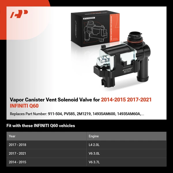 Vapor Canister Vent Solenoid Valve for 2014-2015 2017-2021 INFINITI Q60