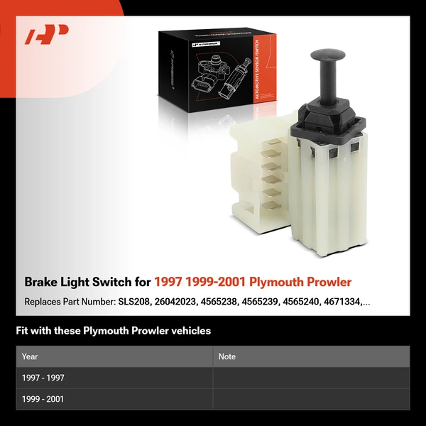 Brake Light Switch for 1997 1999-2001 Plymouth Prowler