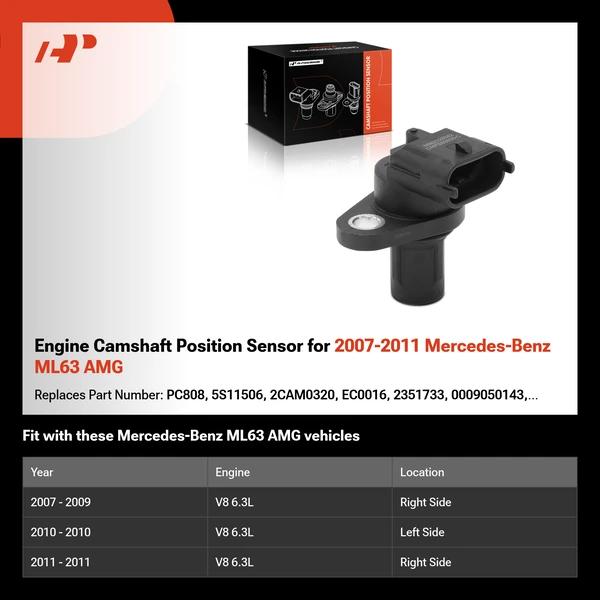 Engine Camshaft Position Sensor for 2007-2011 Mercedes-Benz ML63 AMG