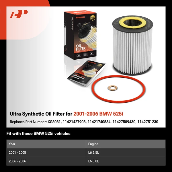 Ultra Synthetic Oil Filter for 2001-2006 BMW 525i