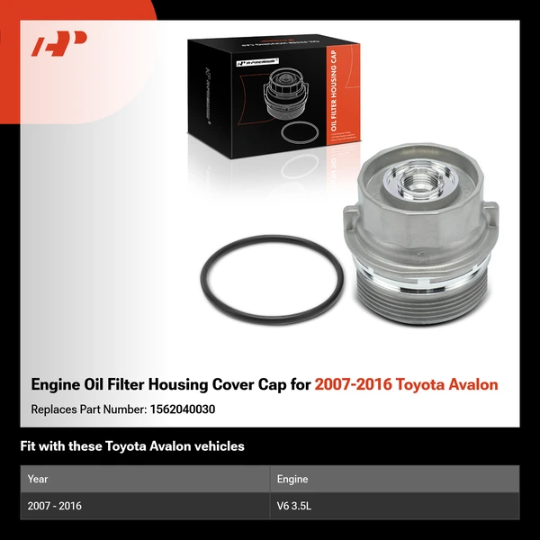Engine Oil Filter Housing Cover Cap for 2007-2016 Toyota Avalon