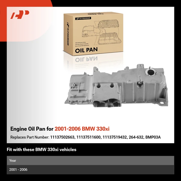 Engine Oil Pan for 2001-2006 BMW 330xi