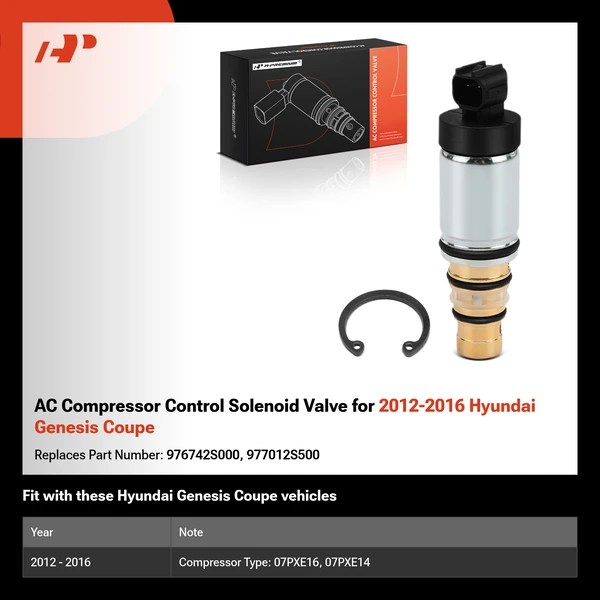 AC Compressor Control Solenoid Valve for 2012-2016 Hyundai Genesis Coupe