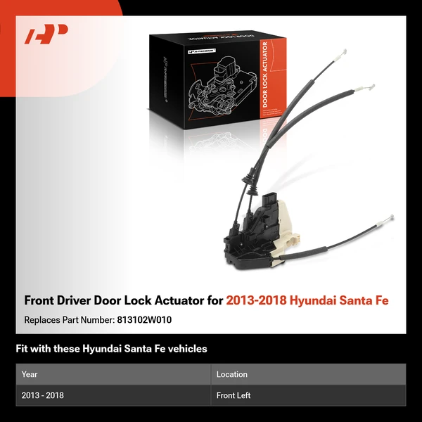 Front Driver Door Lock Actuator for 2013-2018 Hyundai Santa Fe