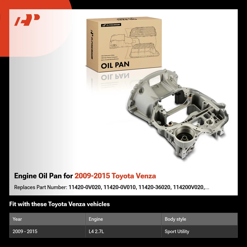 Engine Oil Pan for 2009-2015 Toyota Venza