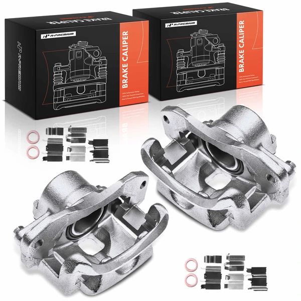 2-Pc Brake Caliper Front Driver & Passenger 1-Piston A-Premium APBC1956