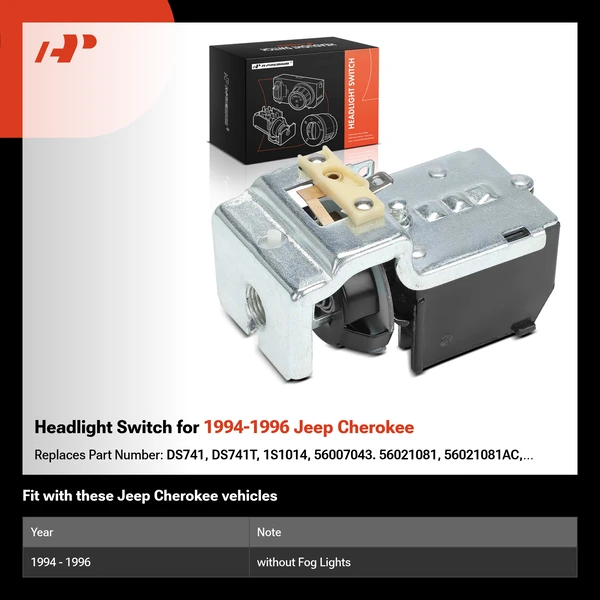 Headlight Switch for 1994-1996 Jeep Cherokee