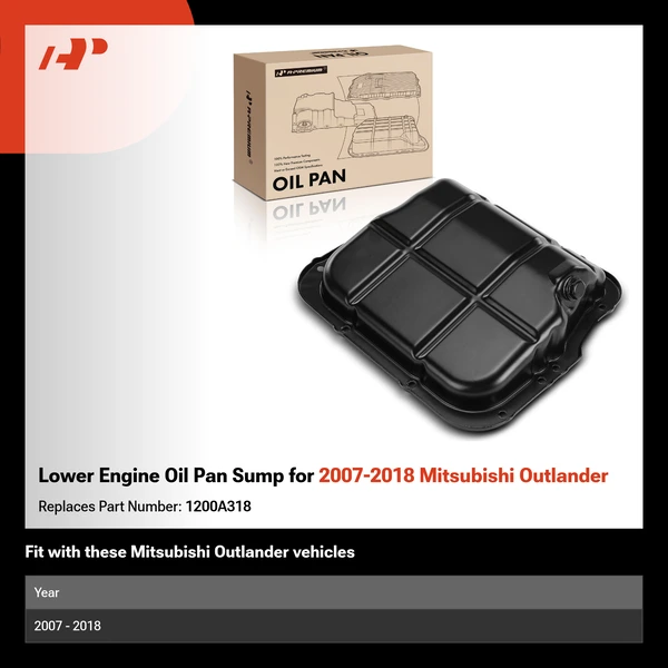 Lower Engine Oil Pan Sump for 2007-2018 Mitsubishi Outlander