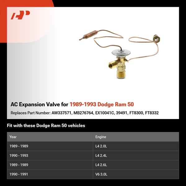 AC Expansion Valve for 1989-1993 Dodge Ram 50