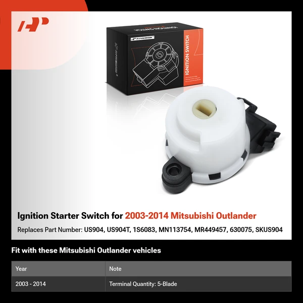 Ignition Starter Switch for 2003-2014 Mitsubishi Outlander