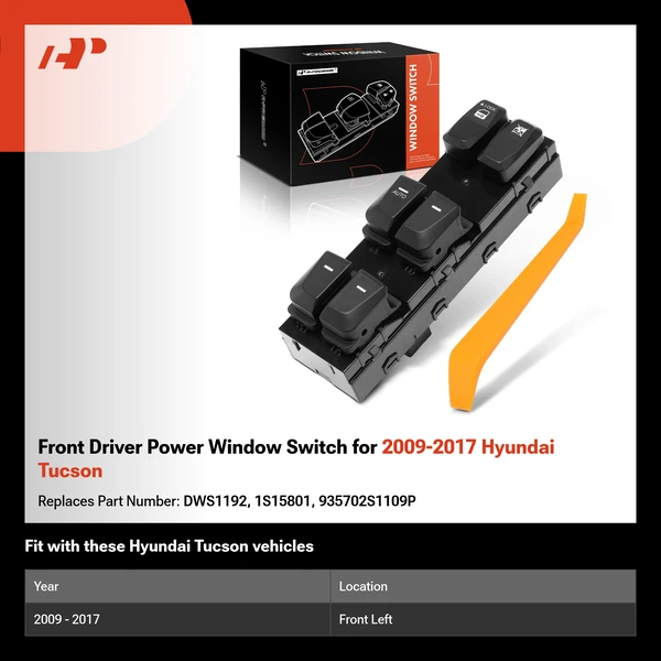 Front Driver Power Window Switch for 2009-2017 Hyundai Tucson