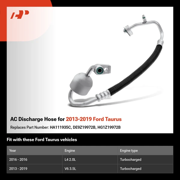 AC Discharge Hose for 2013-2019 Ford Taurus
