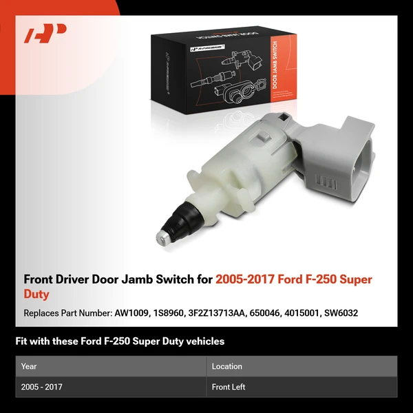 Front Driver Door Jamb Switch for 2005-2017 Ford F-250 Super Duty