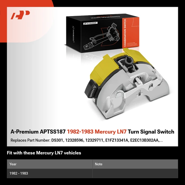 A-Premium APTSS187 1982-1983 Mercury LN7 Turn Signal Switch
