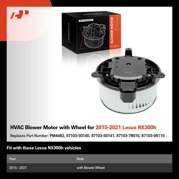 HVAC Blower Motor with Wheel for 2015-2021 Lexus NX300h