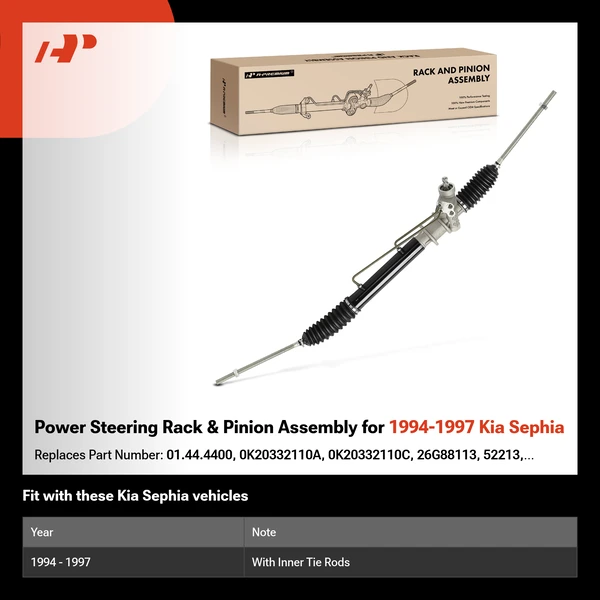 Power Steering Rack & Pinion Assembly for 1994-1997 Kia Sephia