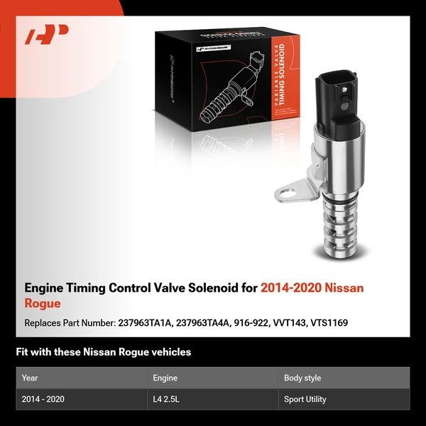 Engine Timing Control Valve Solenoid for 2014-2020 Nissan Rogue