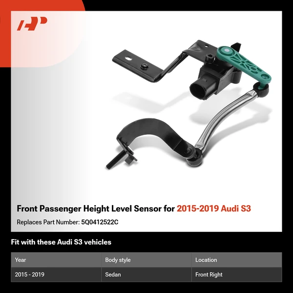 Front Passenger Height Level Sensor for 2015-2019 Audi S3