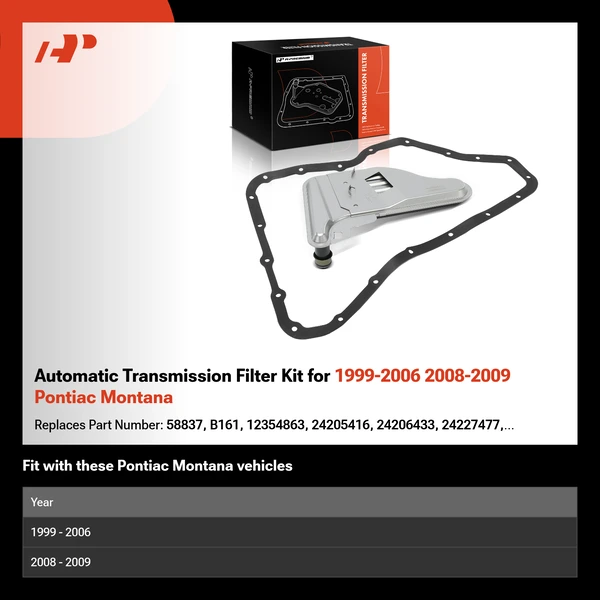 Automatic Transmission Filter Kit for 1999-2006 2008-2009 Pontiac Montana