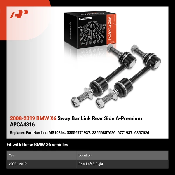 2008-2019 BMW X6 Sway Bar Link Rear Side A-Premium APCA4816