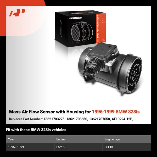 Mass Air Flow Sensor with Housing for 1996-1999 BMW 328is