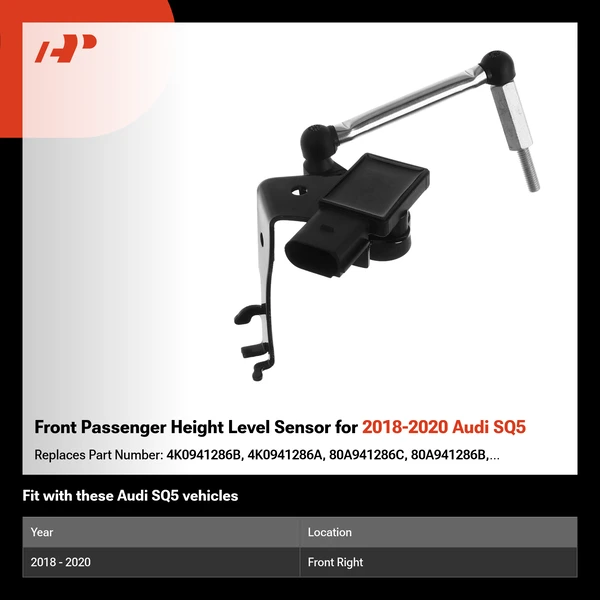 Front Passenger Height Level Sensor for 2018-2020 Audi SQ5
