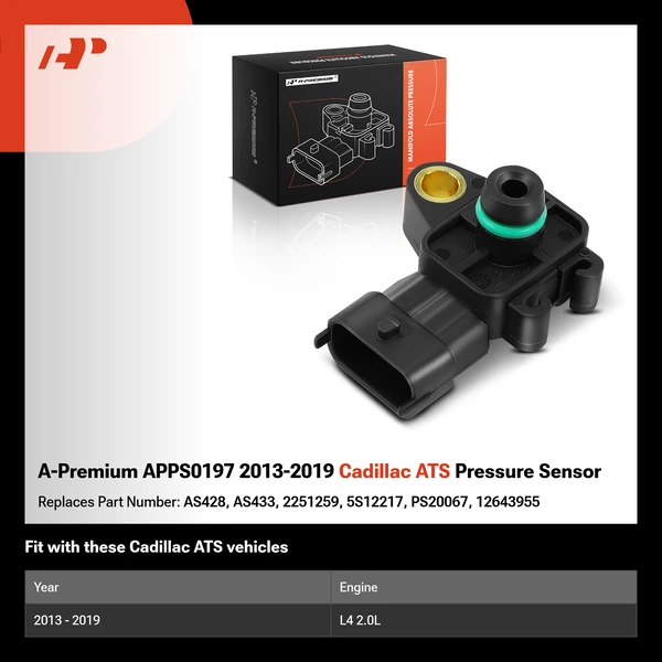 A-Premium APPS0197 2013-2019 Cadillac ATS Pressure Sensor