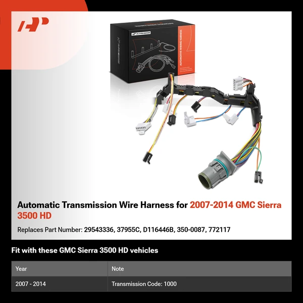Automatic Transmission Wire Harness for 2007-2014 GMC Sierra 3500 HD