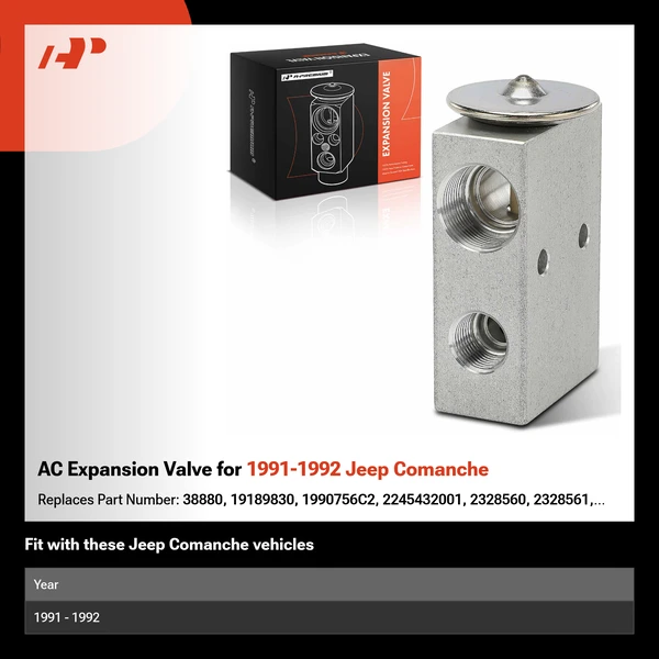 AC Expansion Valve for 1991-1992 Jeep Comanche