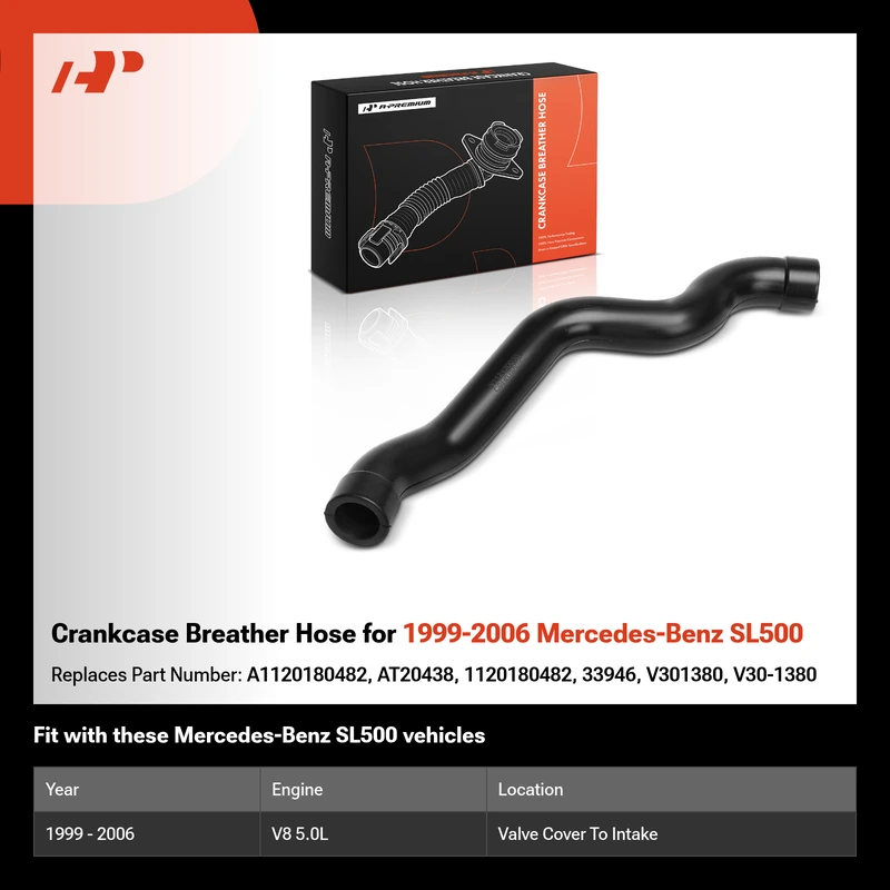 Crankcase Breather Hose for 1999-2006 Mercedes-Benz SL500