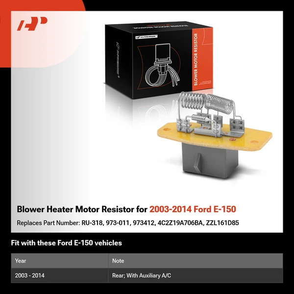 Blower Heater Motor Resistor for 2003-2014 Ford E-150