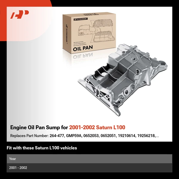 Engine Oil Pan Sump for 2001-2002 Saturn L100