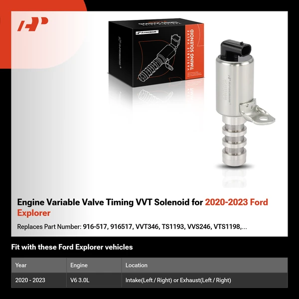 Engine Variable Valve Timing VVT Solenoid for 2020-2023 Ford Explorer