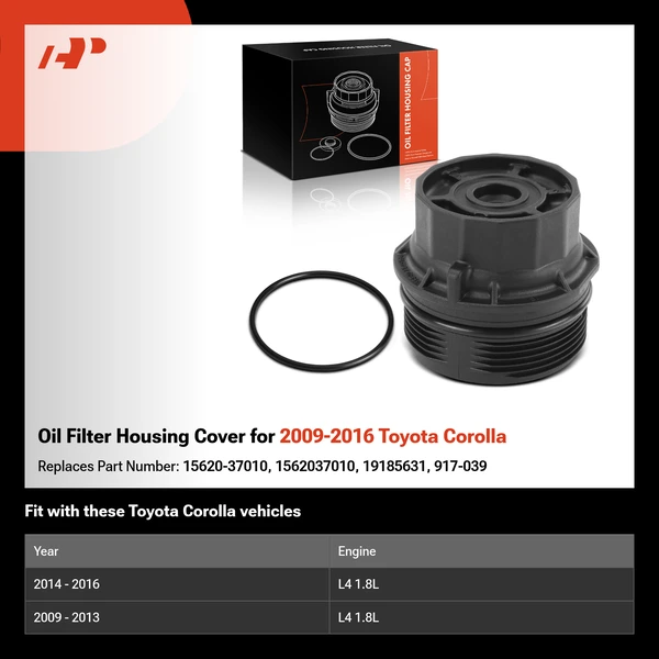 Oil Filter Housing Cover for 2009-2016 Toyota Corolla