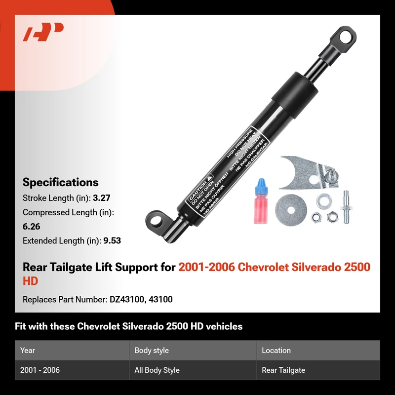 Rear Tailgate Lift Support for 2001-2006 Chevrolet Silverado 2500 HD