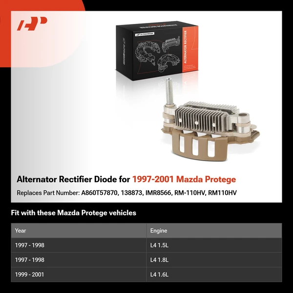 Alternator Rectifier Diode for 1997-2001 Mazda Protege