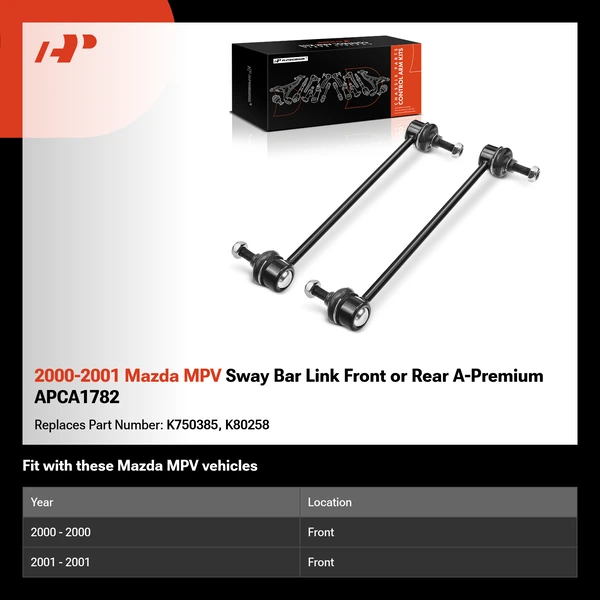 2000-2001 Mazda MPV Sway Bar Link Front or Rear A-Premium APCA1782