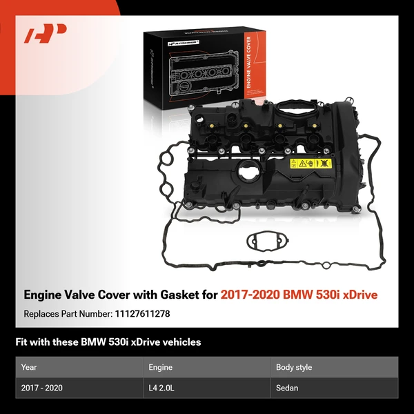 Engine Valve Cover with Gasket for 2017-2020 BMW 530i xDrive