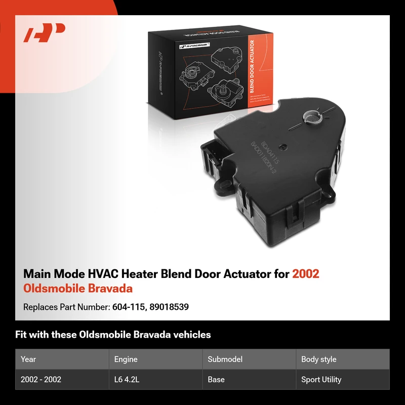 Main Mode HVAC Heater Blend Door Actuator for 2002 Oldsmobile Bravada