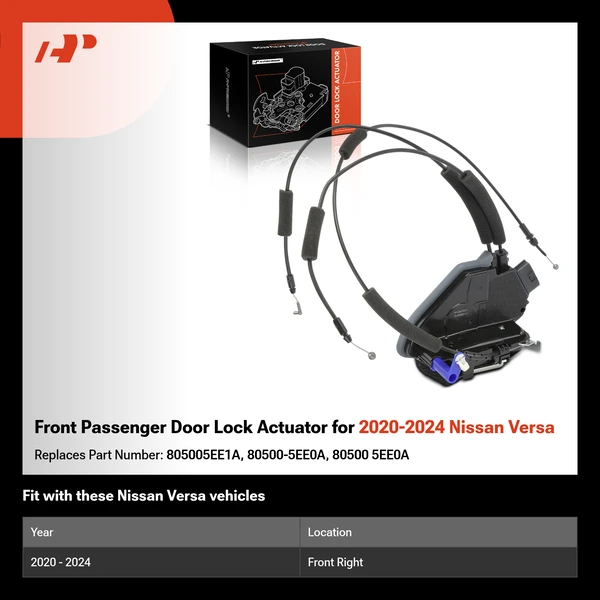 Front Passenger Door Lock Actuator for 2020-2024 Nissan Versa