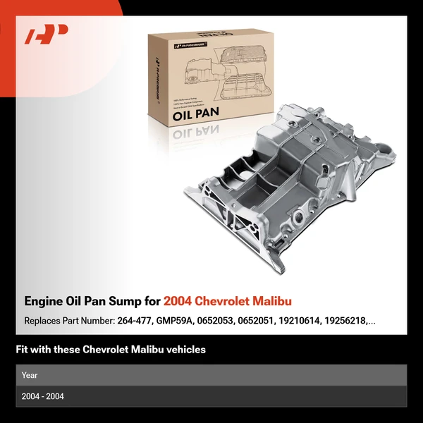 Engine Oil Pan Sump for 2004 Chevrolet Malibu