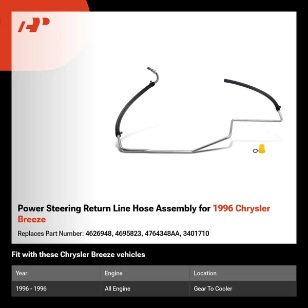 Power Steering Return Line Hose Assembly for 1996 Chrysler Breeze